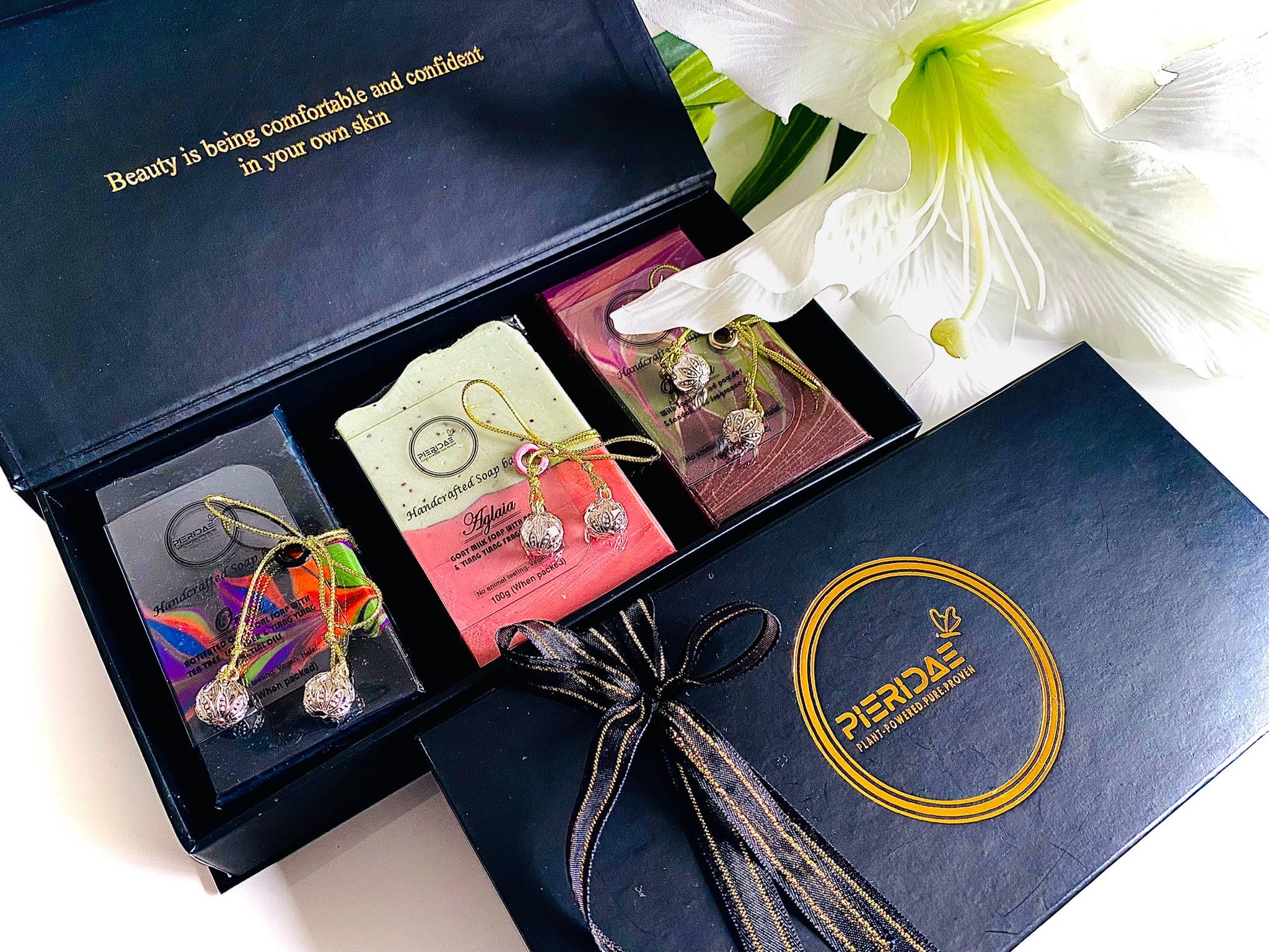 Original photograph of Pieridae Soap gift box with handmade soap bars